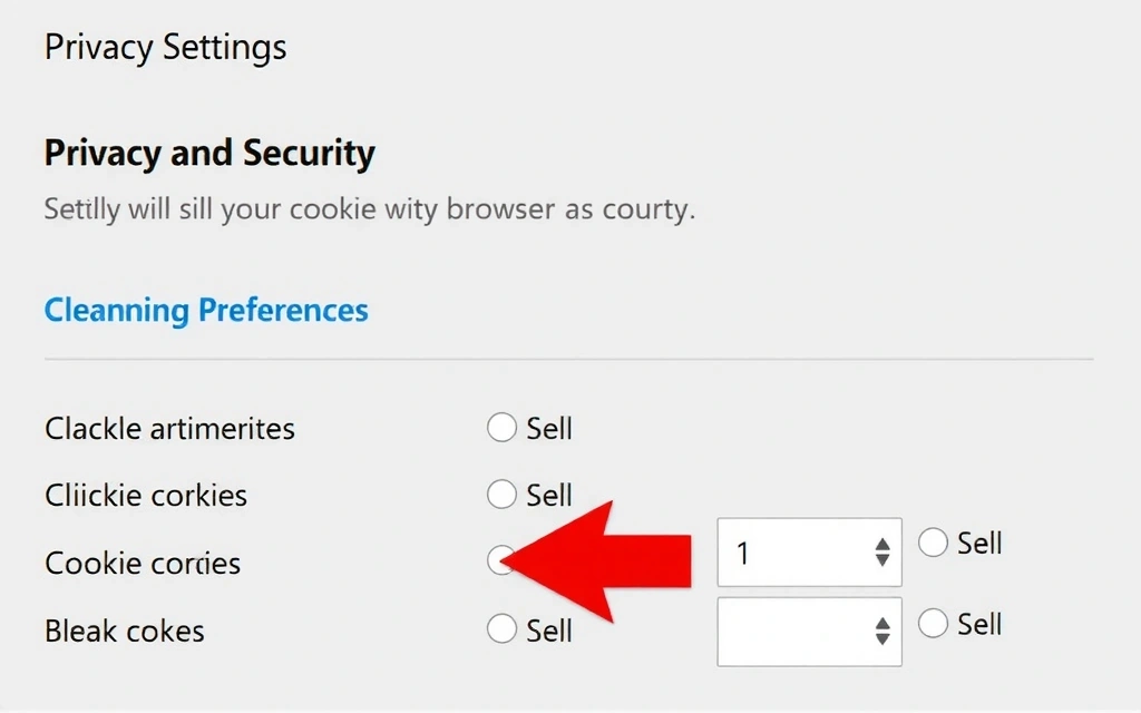 Ilustrație cu setările unui browser pentru gestionarea cookie-urilor